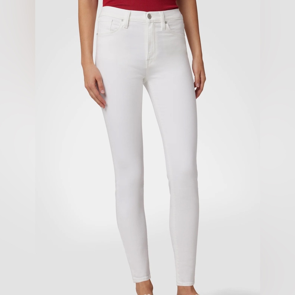 HUDSON JEANS Natalie Super Skinny Jeans, White-Size 25